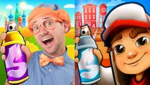Subway Surfers Super Runner Jake vs Blippi Blippi Toy Subway Runner Gameplay HD