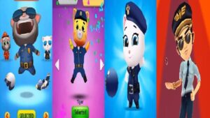 Subway Surfers VS TALKING TOM GOLD RUN Officer Tom VS Pet runner - Cat run games TOM SPLASH FORCE