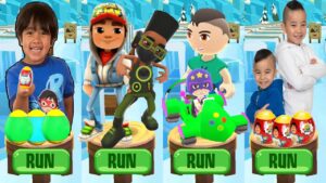 Tag with Ryan vs Subway Surfers World Tour Iceland vs CKN Toys: Car Hero Run - All Characters