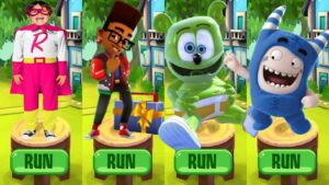 Tag with Ryan vs Subway Surfers World Tour Iceland vs Oddbods Turbo Run vs Gummy Bear Runner