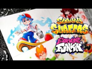 Drawing FNF In Style SUBWAY SURFERS ( Friday night funkin' / Subway Surfers )