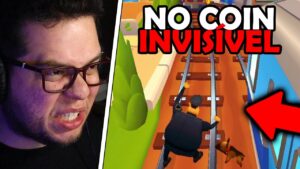 Fiz NO COIN mas INVISÍVEL e BATI O RECORDE no Subway Surfers