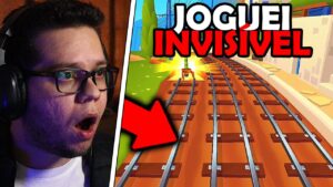Joguei SUBWAY SURFERS mas INVISÍVEL (hardcore)