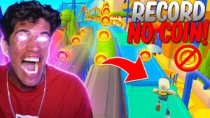 MEU RECORDE HUMILDE FAZENDO NO COIN SUBWAY SURFERS!