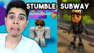 TESTEI AS CÓPIAS DO STUMBLE GUYS E SUBWAY SURFERS NO ROBLOX