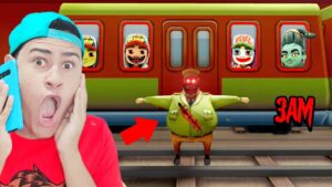 VIREI O GUARDA DO SUBWAY SURFERS AS 3 HORAS DA MANHÃ (Deu ruim!!!)