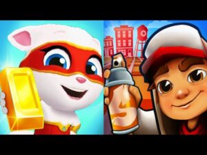 iGameBox🔶Talking Tom Gold Run 🆚 Subway Surfers Super Runner Yutani😱Kid Gameplay #331