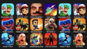 Bowmasters, Subway Surf, Hello Neighbor, Tank Stars, MOB Games, Mighty Micros, Monster Dash....