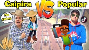 CAIPIRA VS PRIMO POPULAR JOGANDO SUBWAY SURFERS NO COINS !!