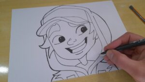 COMO DESENHAR O JAKE DE SUBWAY SURFERS passo a passo