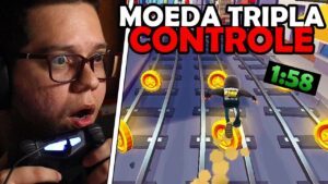 Joguei NO COIN no CONTROLE e FIZ A BURLA MAIS DIFÍCIL na PRIMEIRA VEZ no Subway Surfers