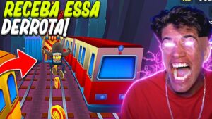 LUVA DE PEDREIRO ME DESAFIOU PRO X1 NO SUBWAY SURFERS! (tente não rir)