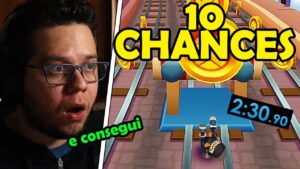 Me Deram 10 CHANCES para BATER MEU RECORDE de NO COIN no Subway Surfers