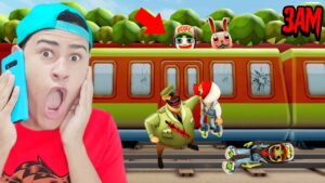 Não brinque de ESCONDE-ESCONDE no SUBWAY SURFERS as 3AM (Deu ruim!!)