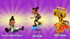 The Great Outdoors Outfit, Aero Fish & Maple Leaf Smooth Drift & Super Jump Subway Surfers Mumbai