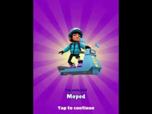 Unlocking the moped in subway surfers