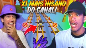 DECIDINDO QUEM É O MELHOR DO CANAL, X1 INSANO NO SUBWAY SURFERS!