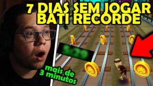 FIQUEI 7 DIAS SEM JOGAR e BATI MEU RECORDE MUNDIAL de Subway Surfers NO COIN