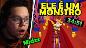 O @Midzz fez 35 MINUTOS e BATEU NO RECORDE MUNDIAL de SUBWAY SURFERS NO COIN!