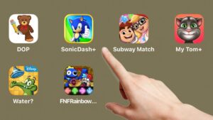 Draw One Part,DOP,Sonic Dash,Subway Surfers Match,Talking Tom,Where's My Water,FNF Rainbow Friends