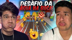JOGAMOS X1 NO SUBWAY SURFERS COM ÁGUA NA BOCA, QUEM RIR PERDE!