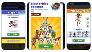 Many Characters on Subway Surfers Black Friday Bonanza Cairo 2022