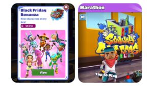 Many Characters on Subway Surfers Black Friday Bonanza Cairo 2022 - Monkbot and Zayn