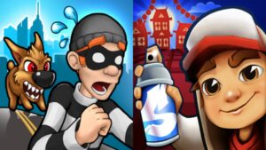 Robbery Bob vs Subway Surfers Gameplay Android,ios Part 88