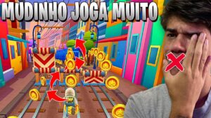 MEU AMIGO MUDINHO É INSANO FAZENDO BURLAS NO SUBWAY SURFERS NO COIN!
