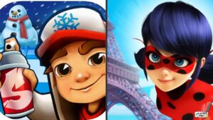 Miraculous Ladybug e Chat Noir 🐞 VS Subway Surfers ⛄ HOLIDAY 2022: Subway City X-MAS!