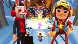 Subway Surfers North Pole – Tag Time Attack, Festive Frank Vs Jake