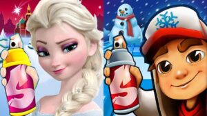 Subway Surfers Subway City 'Xmas 2022 Elf Yutani vs Elsa Snow Princess Run Gameplay HD