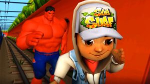 Subway Surfers Vs Hulk Red