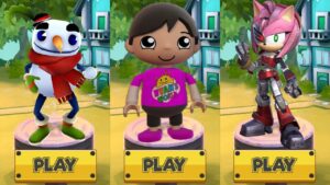 Tag with Ryan vs Sonic Dash Rusty Rose vs Subway Surfers Buddy - Run Gameplay