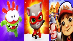 Talking Tom Hero Dash vs Subway Surfers vs Om Nom Run (iOS, Android Gameplay #626)