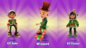Unlocking Elf Jake, Elf Yutani & Wrapped Subway surfers Subway City XMAS