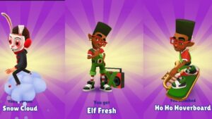 Unlocking Snow Cloud, Elf Fresh & Ho Ho Hoverboard Subway Surfers Subway City XMAS