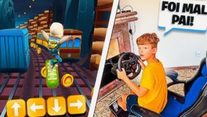 Peguei o Simulador do Meu Pai Pra Jogar Subway Surf No Coins
