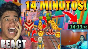 REAGINDO AO NOVO RECORDE ABSURDO DO WEXLEY NO SUBWAY SURFERS! (14 MINUTOS)
