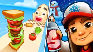 Sandwich Runner VS Subway Surfers | All Level Gameplay NEW UPDATE ( IOS/Android )