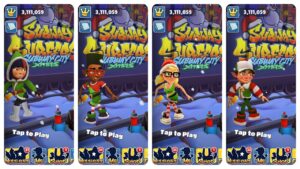 Subway Surfers Elf Yutani vs Elf Fresh vs Elf Tricky vs Elf Jake Subway City Xmas 2023