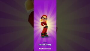 me getting festive tricky in subway surfers #shorts #subwaysurfers