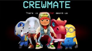 CREWMATE~ Subway Surfer, Subway Princes, Tom Hero and Minion Rush- AMONG US FUNNY