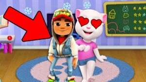 MINHA ANGELA BEIJOU O JAKE DO SUBWAY SURFERS NO MEU TOM E SEUS AMIGOS!! 😍