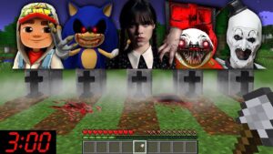 NE CHOISISSEZ PAS LA MAUVAISE TOMBE SUR MINECRAFT ! ( subway surfer , sonic , mercredi , terrifier )