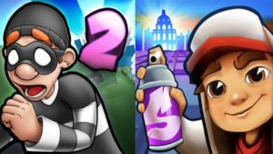 Robbery Bob vs Subway Surfers Gameplay Android,ios Part 107