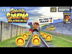 SUBWAY SURFERS NA VIDA REAL 3 - DESAFIO NO COIN