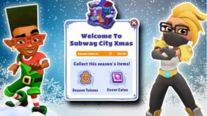 SUPER RUNNER TRICKY CELEBRATES AT SUBWAY CITY XMAS - SUBWAY SURFERS 3.7.0