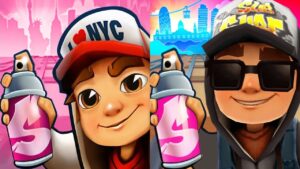 Subway Surfers Barcelona 2023 Jake Dark Outfit vs Subway Surfers New York Dino Gameplay HD