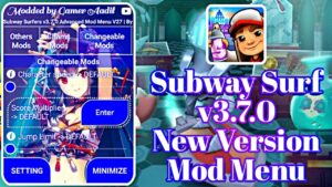 Subway Surfers (Oxford) v3.7.0 Advanced Mod Menu Apk V27 [God Mod, Everything Unlocked etc.]